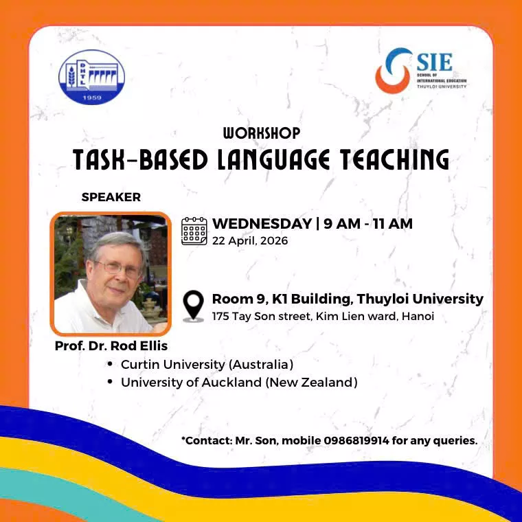 Chuỗi tọa đàm khoa học quốc tế: Cơ hội giao lưu cùng các chuyên gia SIE