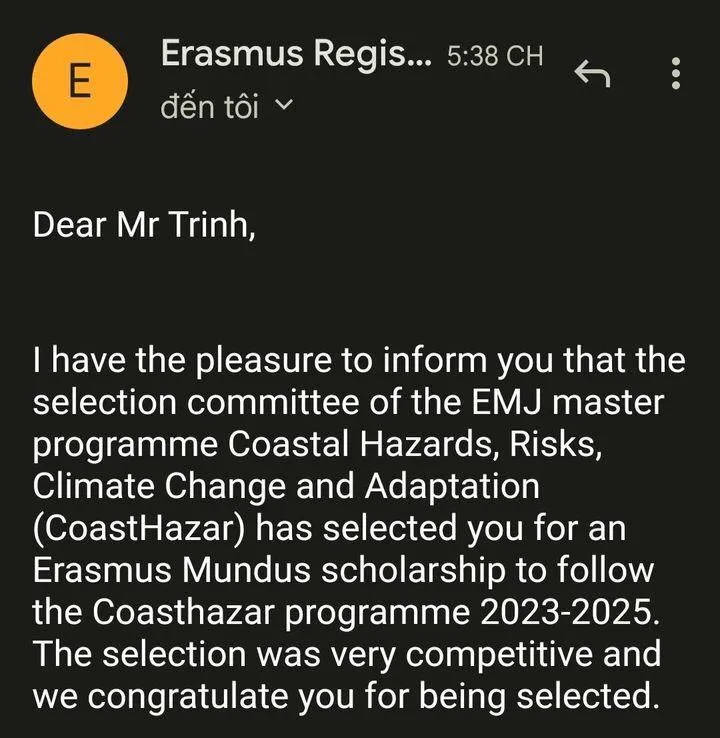 HÀNH TRÌNH LỌT TOP 20 ỨNG VIÊN TRÊN TOÀN CẦU NHẬN HỌC BỔNG ERASMUS MUNDUS CỦA TÂN KỸ SƯ SIE