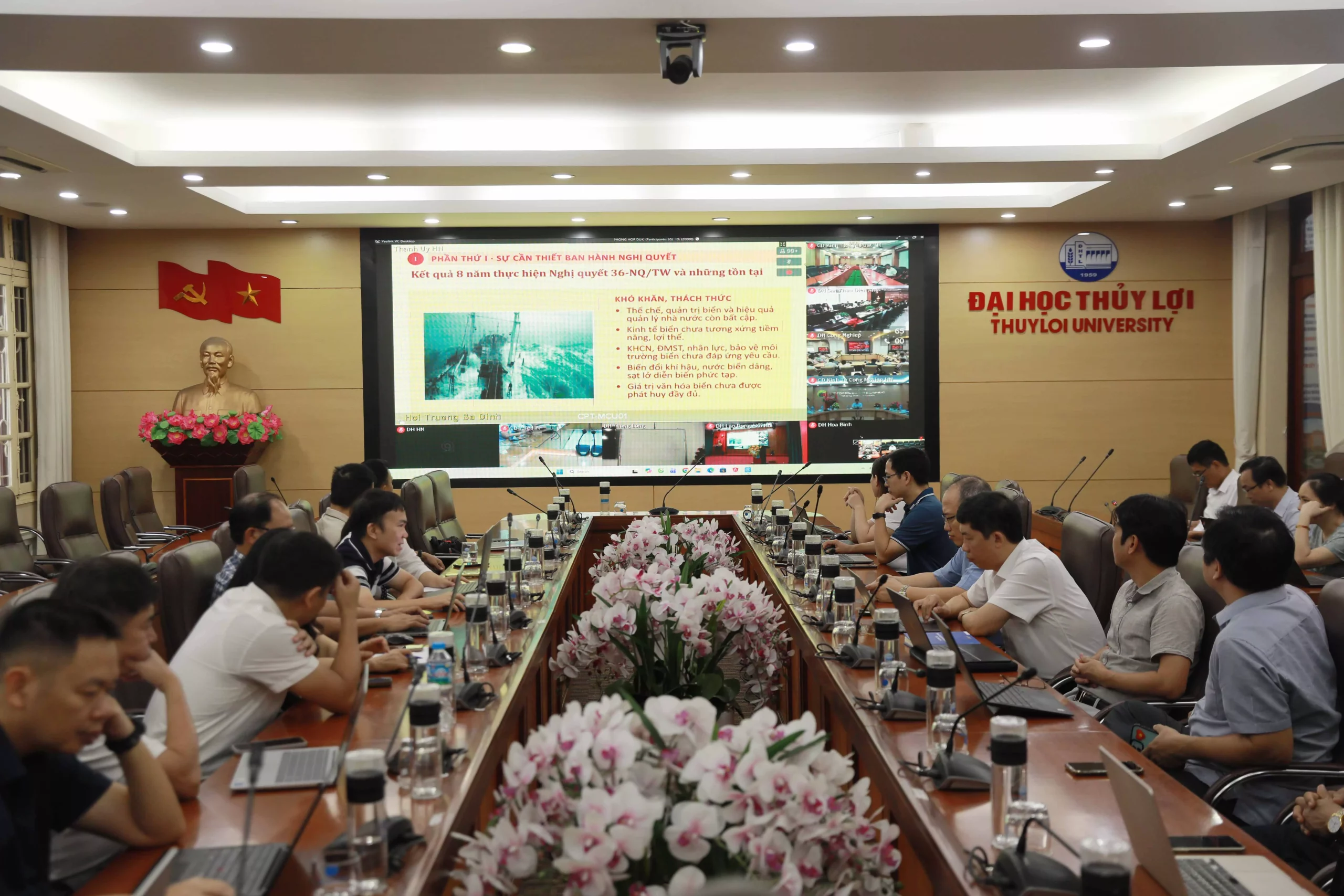Trường Đại học Thủy lợi tham dự Hội nghị toàn quốc quán triệt, triển khai thực hiện Nghị quyết Hội nghị Trung ương 3 khóa XIV